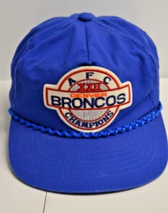 Cappello berretto snapback corda vintage Denver Broncos AFC Champions XXII copricapo MMB USA - Foto 1 di 5