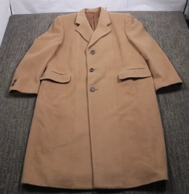 Gabardina Eagle Clothes Vintage Años 80 Mezcla Lana Cachemira Tostado Para Hombre 46 EE. UU. Foto 1 de 4