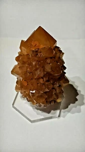 Schön! Citrin Spiritus Kaktus Kristall mit Amethyst Präparat auf Sockel - Südafrika - Bild 1 von 12