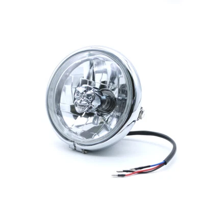 Faro redondo de haz alto/bajo para motocicleta 12v para Honda Yamaha Suzuki Foto 1 de 4