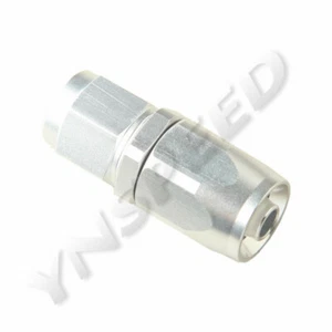 Straight Swivel AN6 6AN AN-6 Oil Fuel Gas Line Hose End Fitting Adapter Silver - Picture 1 of 5