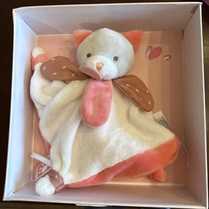New Doudou Et Compagnie Paris Soft Plush Kitty Cat Security Blanket Baby Lovey - Picture 1 of 4
