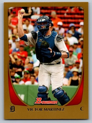 2011 Bowman Gold 189 Victor Martinez   Detroit Tigers  Baseball Card - Image 1 of 2