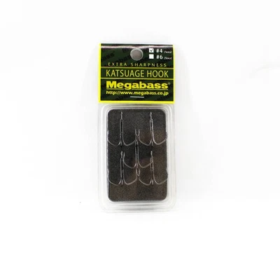 Megabass Treble Hooks Katsuage Out Barb Size 4 (6159)