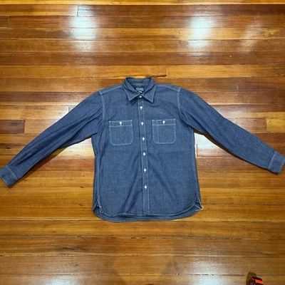 Iron Heart Chambray Work Shirt Sz XL - Image 1 of 4
