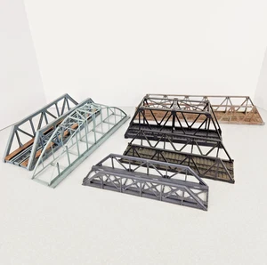 HO Scale Single Track Train Truss Bridge Lot of 6 Bachmann Life-Like Vintage - Picture 1 of 15