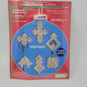 Vintage Paragon Needlecraft Christmas Collection #6815 Needlepoint Ornament Kit - Picture 1 of 8