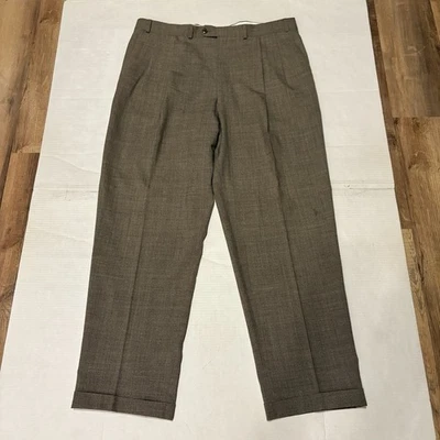 Ralph Lauren Chaps Pants Mens 40 Slacks Dress Pant Wool Pleated Business 40x34 - Image 1 of 4