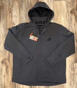 SNAP-ON TOOLS 2024 RA HOODED JACKET INSULATED WINTER COAT ZIP UP BLACK NEW - Picture 1 of 24