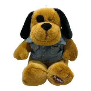 Harley-Davidson 2003 Sportster Dog Plush 17” Biker Club Denim Jacket Vintage - Picture 1 of 15