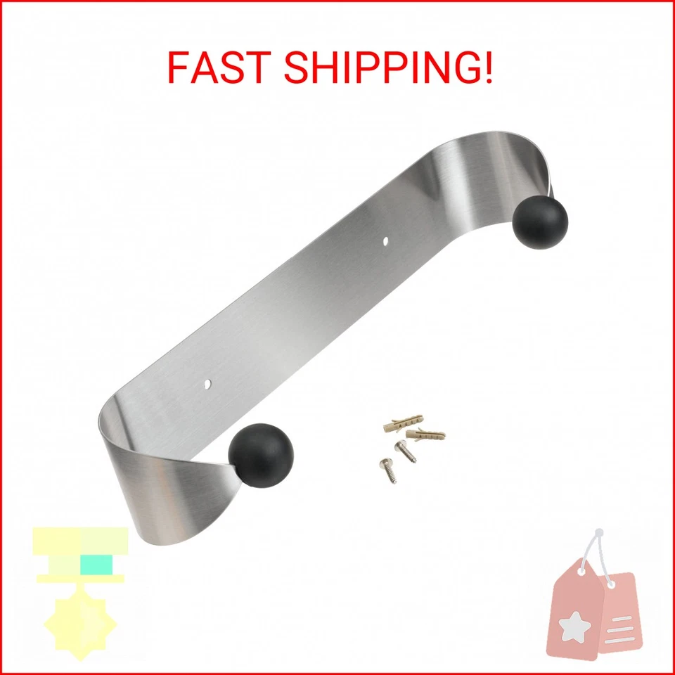 Prodyne Stainless Steel Under Cabinet Paper Towel Holder Rack Wall Mount