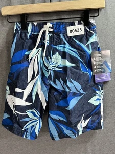 00525 [NWT] KANU SURF BOY’S SIZE L (7) SEAWEEDS NAVY SWIM TRUNK SHORTS - Picture 1 of 4
