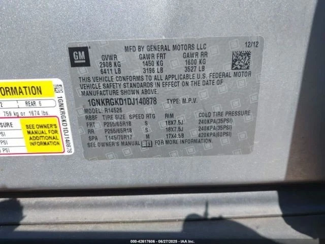 Radiator VIN J 11th Digit Limited Fits 07-17 ACADIA 2561176 Foto 1 de 4