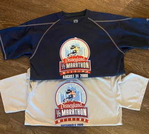 Disneyland Disney Half Marathon 2 Shirt Lot 2008 2009 - Picture 1 of 7