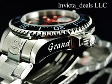 Invicta メンズ 47mm GRAND DIVER 自動巻き ブラック ダイヤル シルバー トーン SS 300m 腕時計