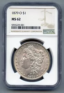 1879 O Morgan Silver Dollar NGC MS 62 - Picture 1 of 4