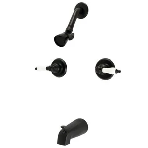Kingston Brass KB240PL Victorian Tub and Shower Faucet, Matte Black - Picture 1 of 3