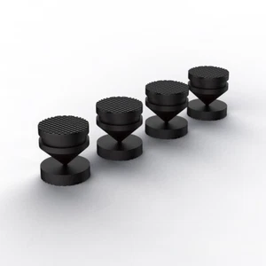 4pcs 25mm Ebony Speaker Spike Base Pad Amplifier Isolation Stand Feet HIFI Audio - Picture 1 of 16