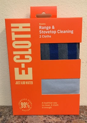 E-Cloth 10616 Range & Stovetop Cleaning Cloths 2 Pk