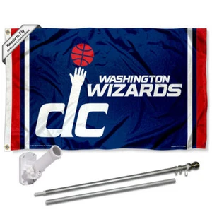 Washington Wizards Flag Pole and Bracket Kit - Picture 1 of 6