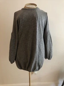 Girls Joah Love Grey Balloon Sleeve sweater Size 10 - Picture 1 of 5