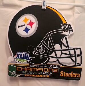 NFL Pittsburg Steelers Super Bowl 43 Champions 2009 Helmet Felt Pennants NWTS