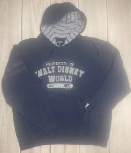 Disneyland Walt Disney World Men’s Size Large Logo Hoodie Sweatshirt Blue - Imagen 1 de 8