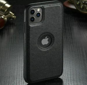 Lujosa Funda de Cuero para iPhone 14 Pro Plus Max Negro Marrón Inalámbrico Teléfono Cubierta - Imagen 1 de 10