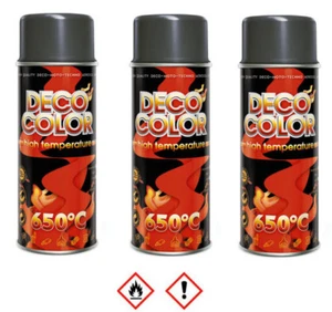 3 Stück 400ml Auspufflack bis 650 ° C Ofenlack Thermolack Farbe Anthrazit 13312 - Bild 1 von 1