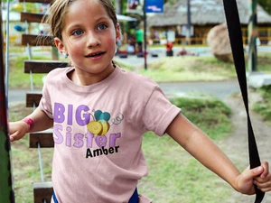Bee Big Sister Shirt - Personalized sibling Shirt - Kids lil Sis Announcement - Picture 1 of 2