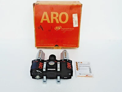 ARO C38221-810 Air FRL Set 1/4" NPT, Filter Regulator Lubricator, 61 CFM # NEW - Image 1 of 4