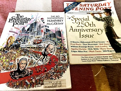 SATURDAY EVENING POST MAGAZINES (AUGUST 24 1968, JULY-AUG 1977) Buy 1 or Both - Image 1 of 4