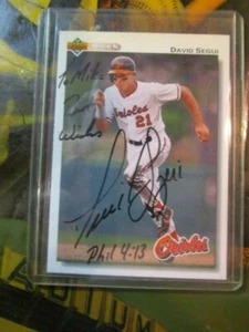 SIGNED AUTOGRAPHED 1991 Upper Deck # 342 DAVID SEGUI RC Rookie Baltimore Orioles - Picture 1 of 1
