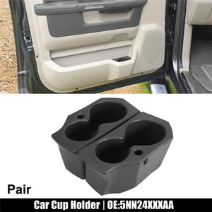 Left & Right Door Panel Cup Holder Insert For Dodge Ram 1500 2500 3500 2009-18 - Picture 1 of 7