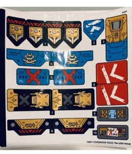 LEGO 71775 Nyas Samurai X Mech STICKER SHEET REPLACEMENT NEW (P2) - Picture 1 of 1