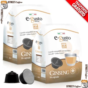 160 Capsule Cialde Caffè Pop E-Gusto Ginseng Compatibili Nescafè Dolce Gusto * - Foto 1 di 11