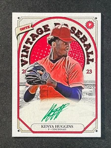 Kenya Huggins - 2023 Onyx Vintage Baseball VAKH - GREEN INK AUTO - SP PR #/50 - Picture 1 of 2