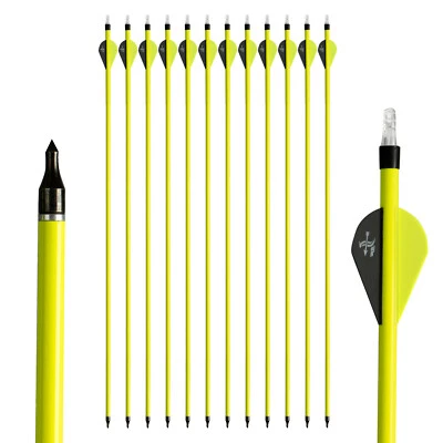 SF 28 30In Mixed Carbon Arrow Fluorescent Yellow SP500 for Compound/Recurve Bow - Image 1 of 4