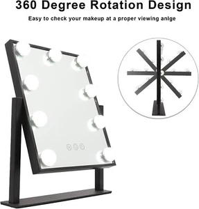 Xpreen Hollywood Makeup Mirror with Led Light 360°Rotation, 10X Magnification - Picture 1 of 8