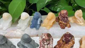 wholesales 14pcs 6cm many type stone carving Sphinx - Picture 1 of 6