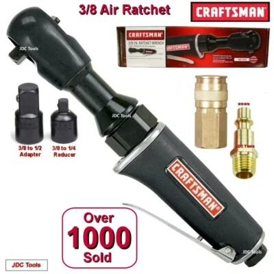 CRAFTSMAN 3/8 英寸驱动空气棘轮扳手带适配器 3 个工具合 1 (919932) — 第 1/4 张图片