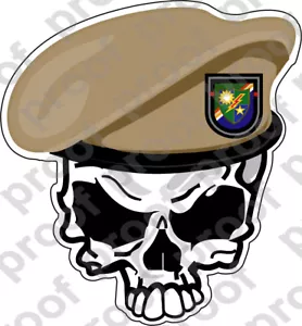 AUFKLEBER U S ARMY BASKENMÜTZE EINHEIT RANGER 1. BATAILLON SKULL - Bild 1 von 1