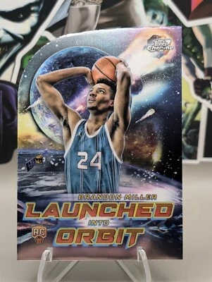 2023-24 Topps Chrome Cosmic Brandon Miller RC Launched Into Orbit Die-cut LIO-3 - Image 1 of 4