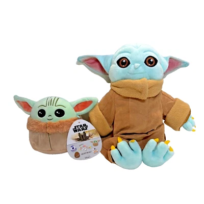 Lot of 2 Squishmallows Baby Yoda Mandalorian Grogu 5” NWT & 11" Star Wars Plush - Image 1 of 4