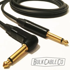 32 FT - CABLE DE GUITARRA MOGAMI 2524 - ENCHUFES DORADOS NEUTROS RA A RECTOS ST - Imagen 1 de 12