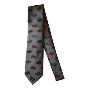 Britische Mini Cars wiederholende klassische graue Krawatte aus 100 % Mikrofaser - Bild 1 von 1