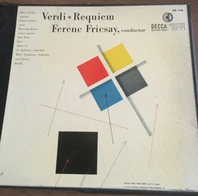 VERDI: Requiem Ferenc Fricsay Double Record Album Vinyl Box Set 1964 - Image 1 of 4