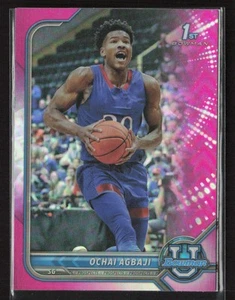Ochai Agbaji 2021-22 Bowman University #2 Pink Kansas Jayhawks - Picture 1 of 2