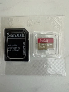 Carte mémoire micro SD MicroSDXC U3 SDSQXA1 SanDisk Extreme 256 Go 160 Mo/S classe 10 - Photo 1 sur 2