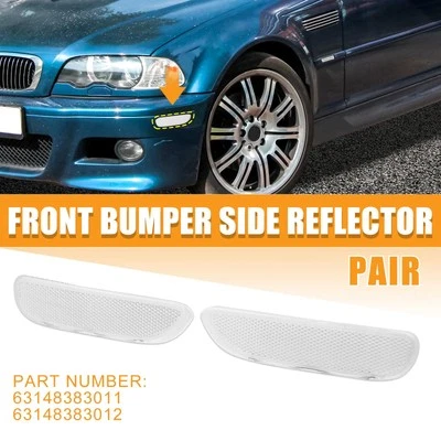 Par de marcadores laterales reflectores de parachoques delantero para BMW 325Ci 330Ci 323Ci 328Ci Foto 1 de 4